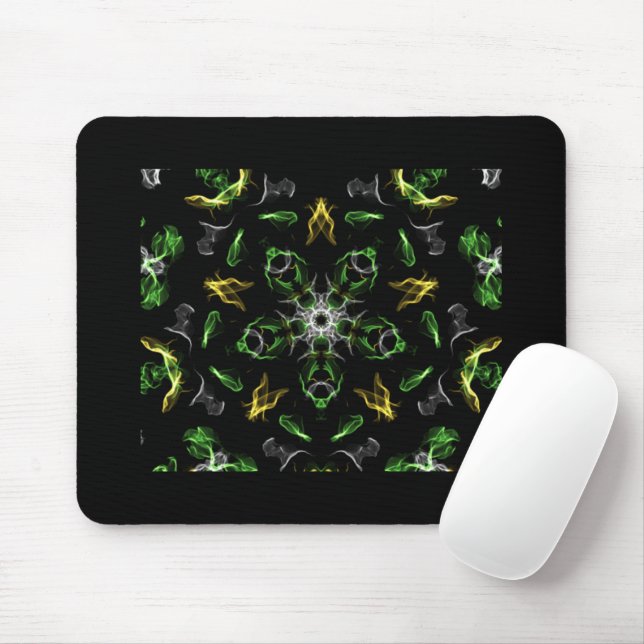 Mousepad Design do Green Smoke Mandala (Com mouse)