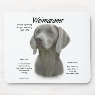 Mousepad Design do Histórico do Weimaraner