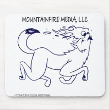 Design do logotipo de mídia de MountainFire em um