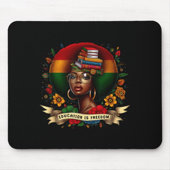 Mousepad Design do Mês da História Negra Liberdade de Educa (Frente)
