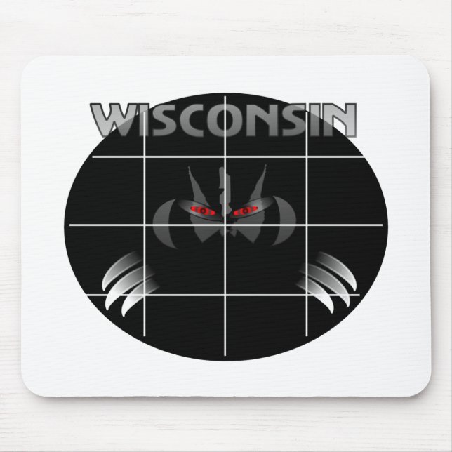 Mousepad Design do texugo do estado de Wisconsin (Frente)