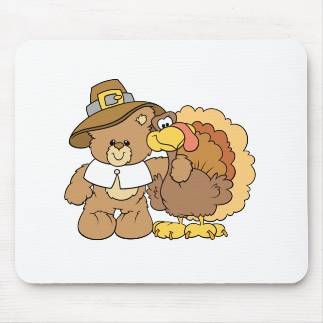 Mousepad design do ursinho de pelúcia de ação de graças (Frente)