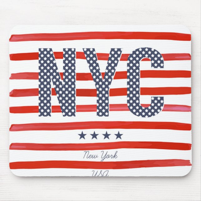 Mousepad Design do vermelho de NYC |, o branco & o azul (Frente)