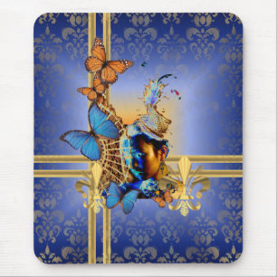 Mousepad design e borboletas femininas bonito