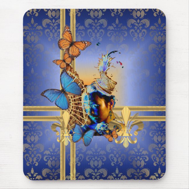 Mousepad design e borboletas femininas bonito (Frente)