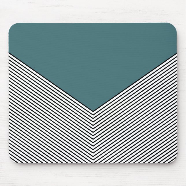 Mousepad Design e triângulo azul do diafrão preto e branco (Frente)