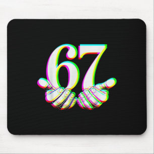Mousepad Design engraçado 67 Mão Seis Sete Meme Gen Alpha G
