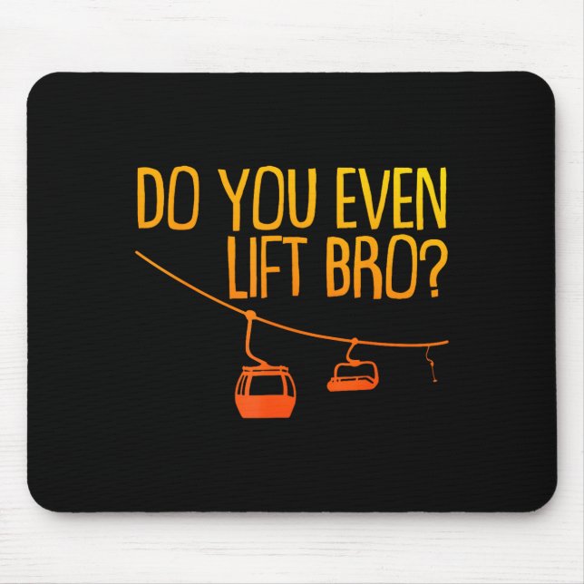 Mousepad Design engraçado de esqui e snowboard para homens  (Frente)
