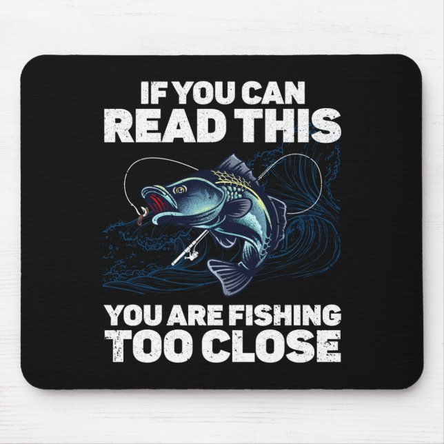 Mousepad design engraçado de pesca para homens mulheres cri (Frente)