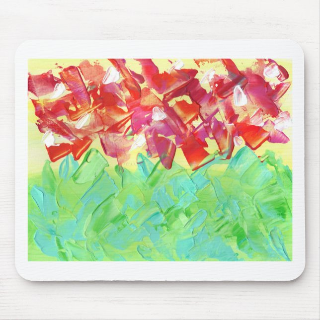 Mousepad Design floral abstrato da pintura original (Frente)
