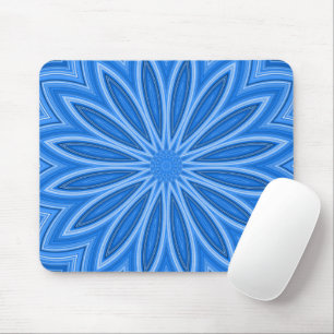Mousepad Design Floral Azul Moderno Artisan