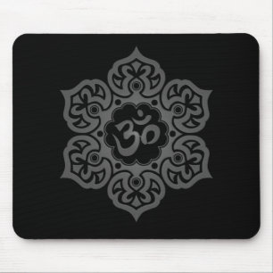 Mousepad Design floral do ohm (escuro)