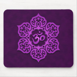Mousepad Design floral do ohm (roxo)