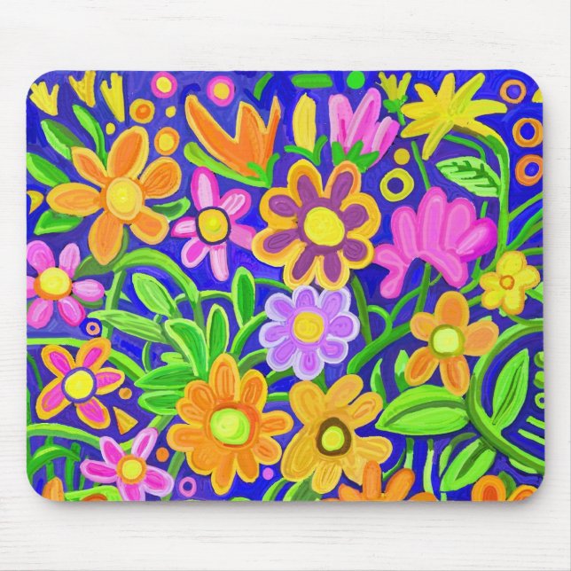 Mousepad Design Floral pintado (Frente)