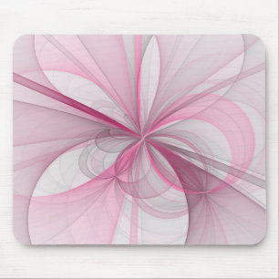 Mousepad Design Fractal de Cinza Abstrato moderno