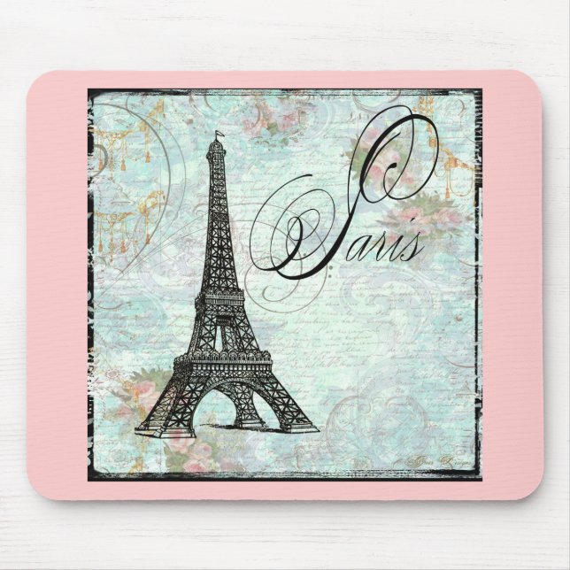 Mousepad Design francês de Paris La Tour Eiffel (Frente)