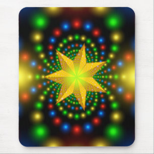 Mousepad Design Fratural da Estrela de Natal-29440