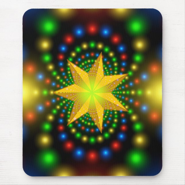Mousepad Design Fratural da Estrela de Natal-29440 (Frente)