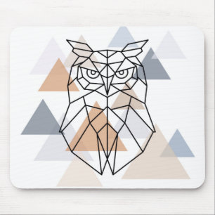 Mousepad Design geométrico da coruja