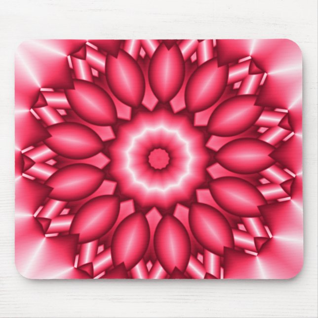 Mousepad Design Geométrico Metálico Vermelho (Frente)