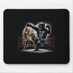Mousepad Design Gráfico Boxing Boxings Gatinho
