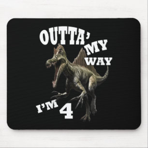 Mousepad Design Gráfico Dino do aniversário de criança 4º p
