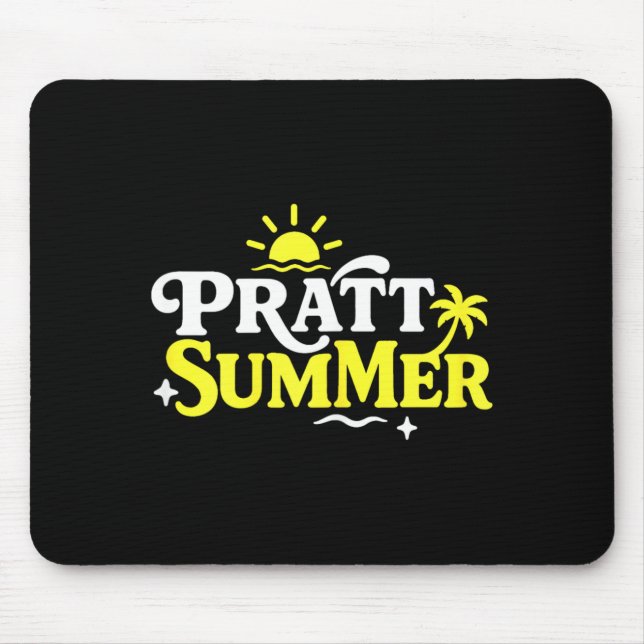 Mousepad Design Gráfico Divertido de Verão Pratt (Frente)