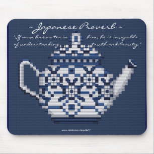 Mousepad Design JAPONÊS do estilo do ponto da cruz do POTE