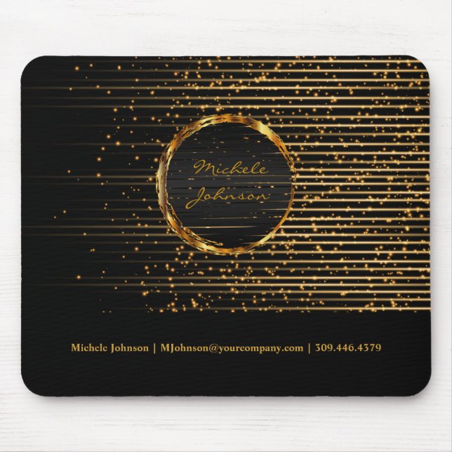 Mousepad Design leve Ouro abstrato (Frente)