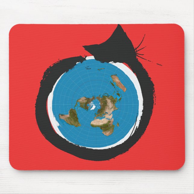 Mousepad Design liso da terra - CLÁSSICO do MAPA do CAT (Frente)