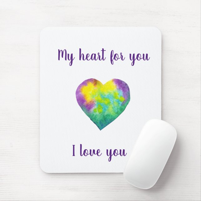 Mousepad Design minimalista eu te amo (Com mouse)
