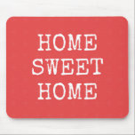 Mousepad Design mínimo para casa doce<br><div class="desc">Padrão geométrico moderno cor-de-rosa-coral, texto personalizado caseiro doce, design de citação simples e elegante, presente de recém-chegado</div>