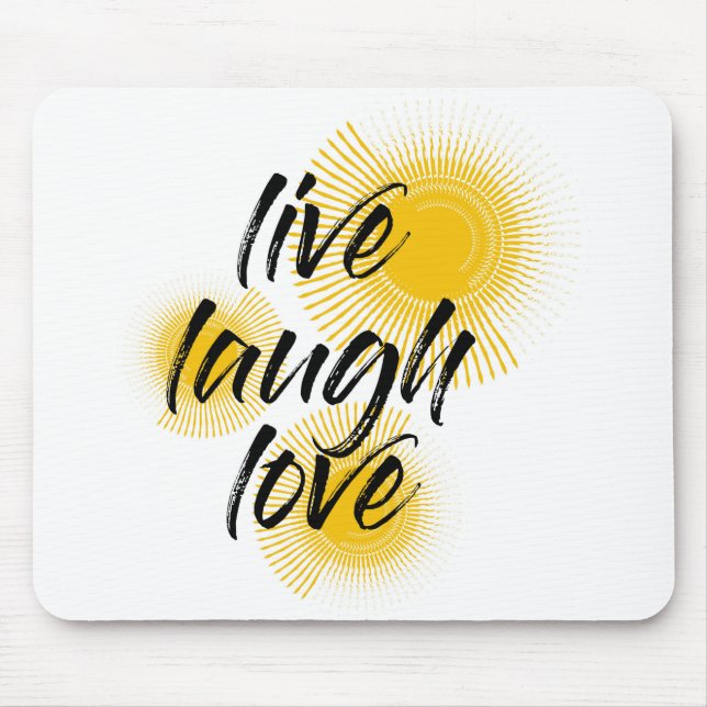 Mousepad Design moderno, alegre e moderno viva Rindo o Amor (Frente)