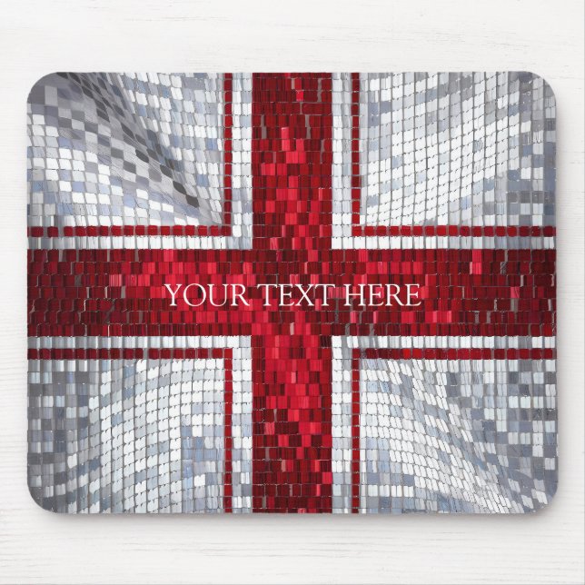 Mousepad Design Mosaico Sinalizador da Inglaterra (Frente)