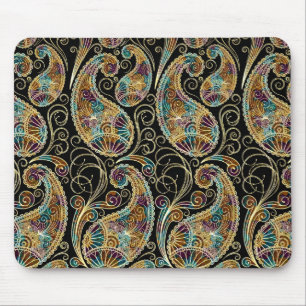 Mousepad Design ornamentado de Paisley do vintage colorido