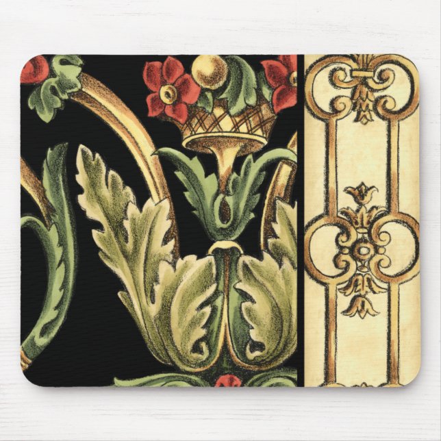 Mousepad Design Ornamental com Fronteiras Negras (Frente)