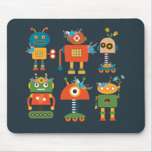 Mousepad design para crianças de robôs lindos