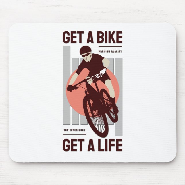 Mousepad Design Perfeito de Motoqueiro - Pegue uma Bike, Te (Frente)