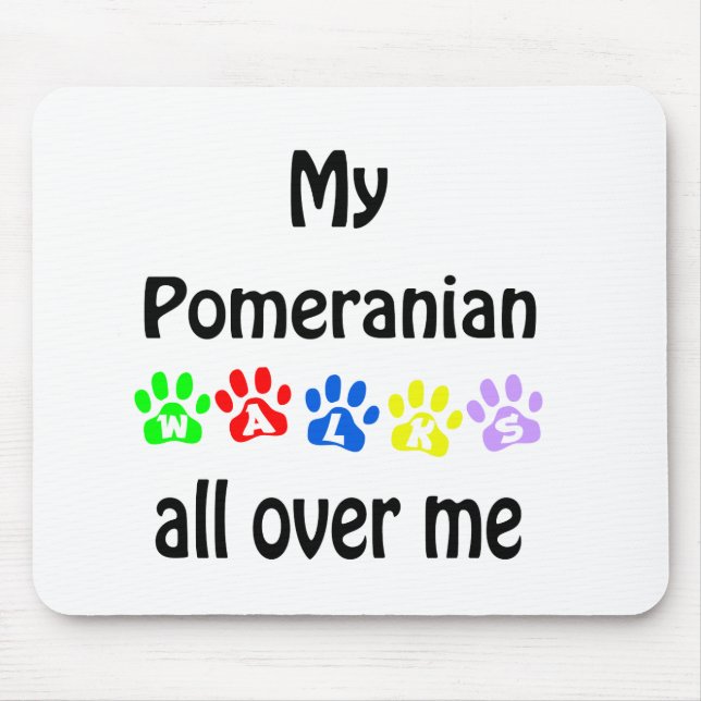 Mousepad Design Pomeraniana Walks (Frente)