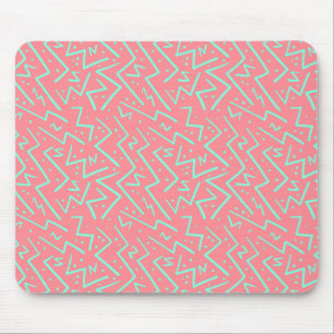 Mousepad Design Psicodélico Retro Rosa e Verde