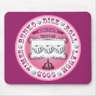 Mousepad Design redondo do vintage do Bunko