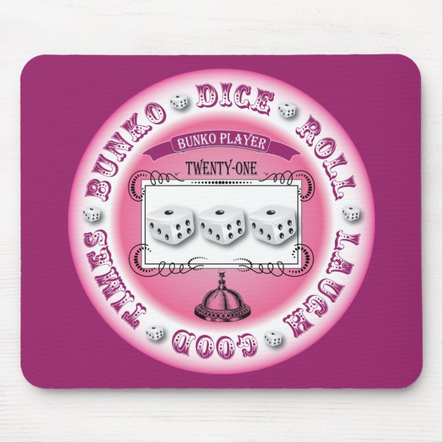 Mousepad Design redondo do vintage do Bunko (Frente)