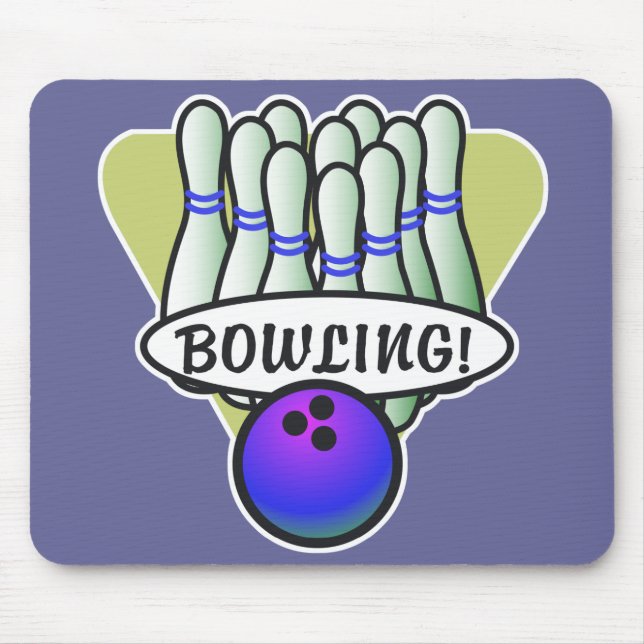 Mousepad design retrô de boliche (Frente)