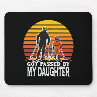 Mousepad Design Retro de Esqui Divertido Minha Filha Me Ped