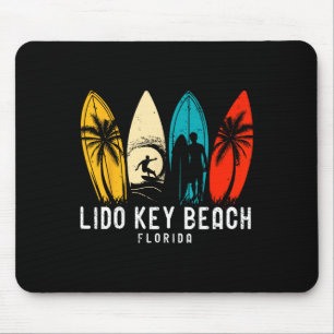 Mousepad Design Retro Lido Key Beach Florida Surfboarder Fo