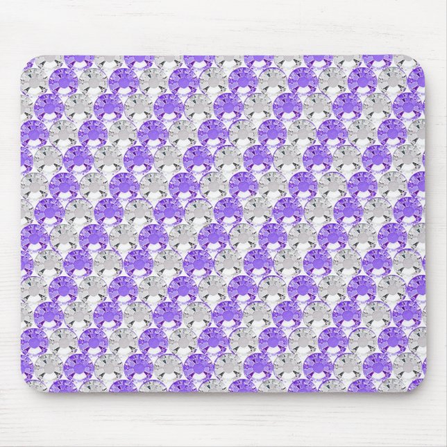 Mousepad Design roxo e claro bonito da listra do cristal de (Frente)