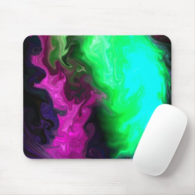 Mousepad Design Roxo e Verde (Com mouse)