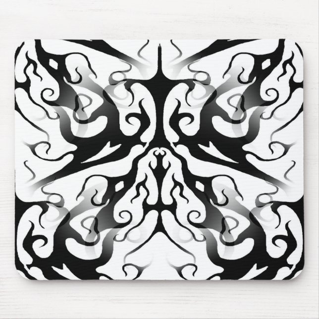 Mousepad Design Tribal Face em Fogo e Chamas (Frente)