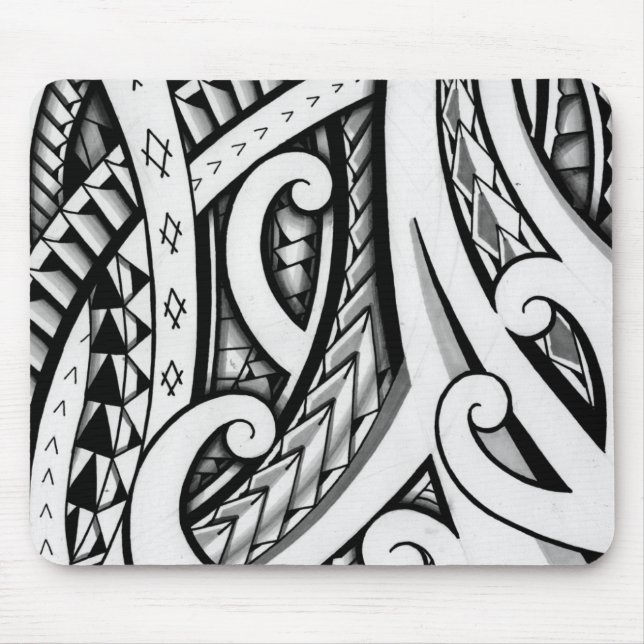 Mousepad Design tribal maori original do tatuagem com (Frente)