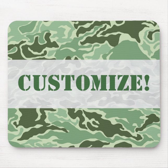 Mousepad Design verde feito sob encomenda da camuflagem do (Frente)